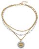 Loni Paul Jewelry Loni Paul Jewelry Mixed Metal Three Strand Eye Charm Necklace - 1