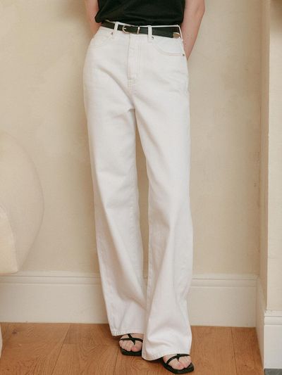 LOOKAST DELE Wide Leg Jeans - White