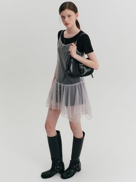 LOOKAST Edeline See-through Layered Dress [Light Purple]