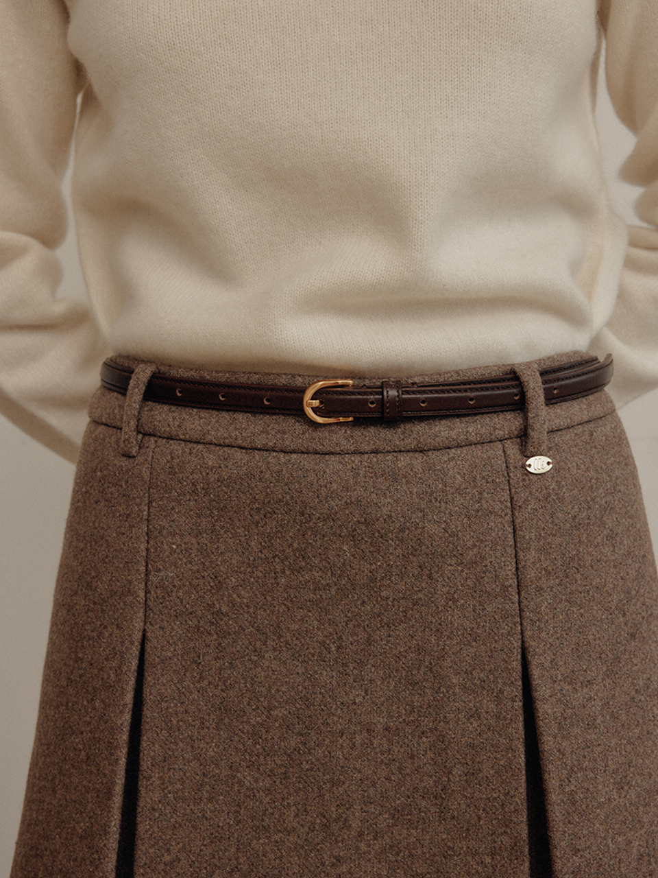 LOOKAST Hery Thin Leather Belt (3 Colors)