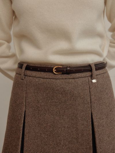 LOOKAST Hery Thin Leather Belt (3 Colors)