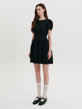 LOOKAST Rosy Shirring Mini Dress [2colors]