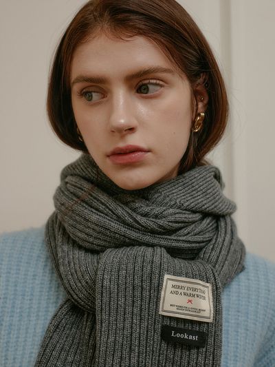 LOOKAST Wool Knit Scarf_4 Colors