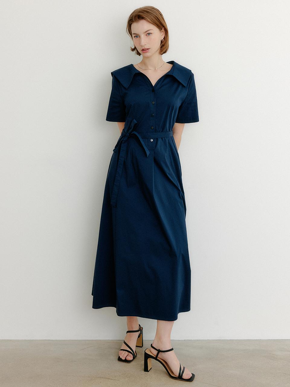 LOOKAST Zoe Open Collar Dress (2 Color)