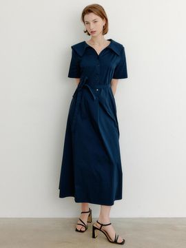 LOOKAST Zoe Open Collar Dress (2 Color)