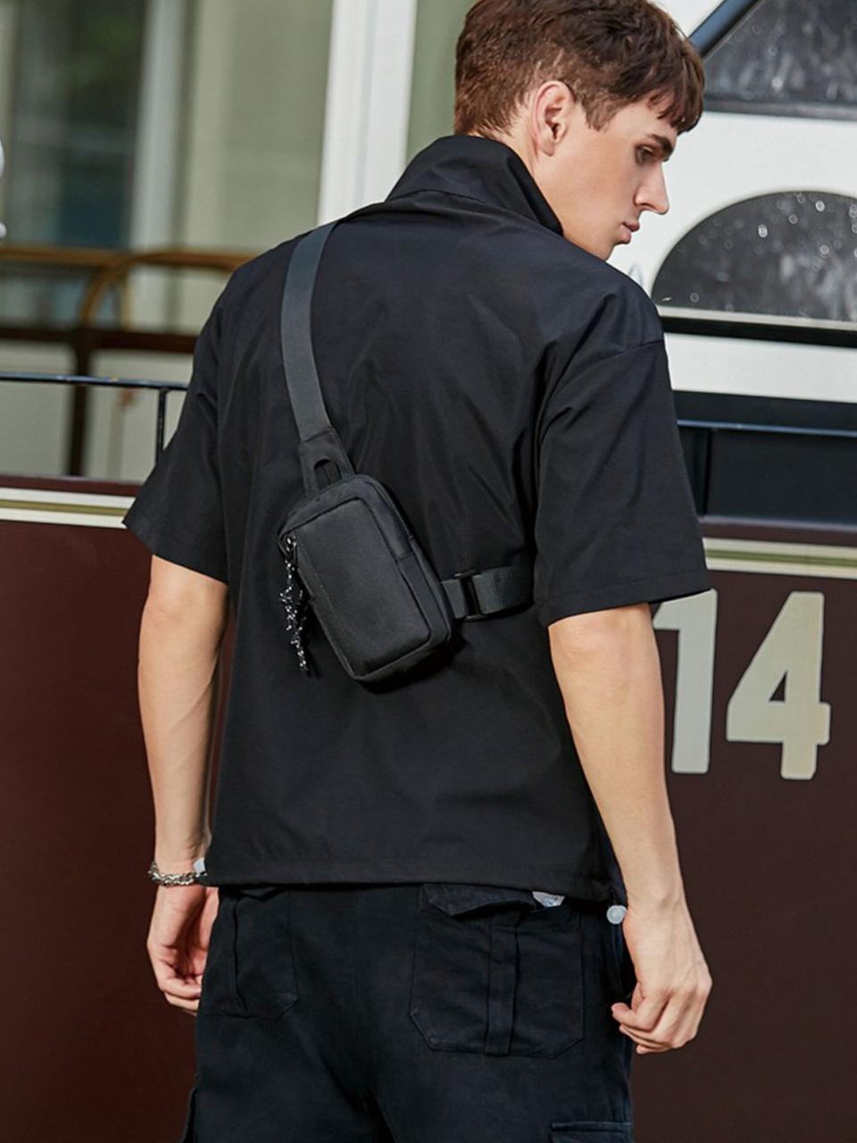 LOOKING4U Just Bag Minimal Cross Sling Bag BLACK