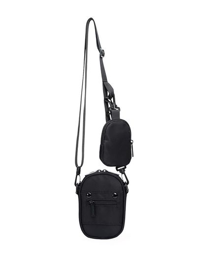 LOOKING4U Just Bag Minimal Multi-Pocket Cross Sling Bag BLAC