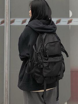 LOOKING4U Just Bag Multi Strap Cargo Backpack_Black