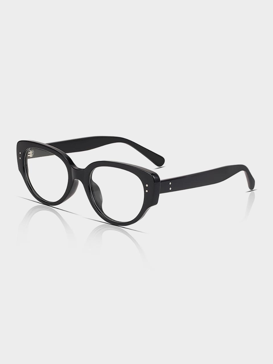 LOOKING4U Neoretro 20307G overfit horn-rimmed glasses BLACK