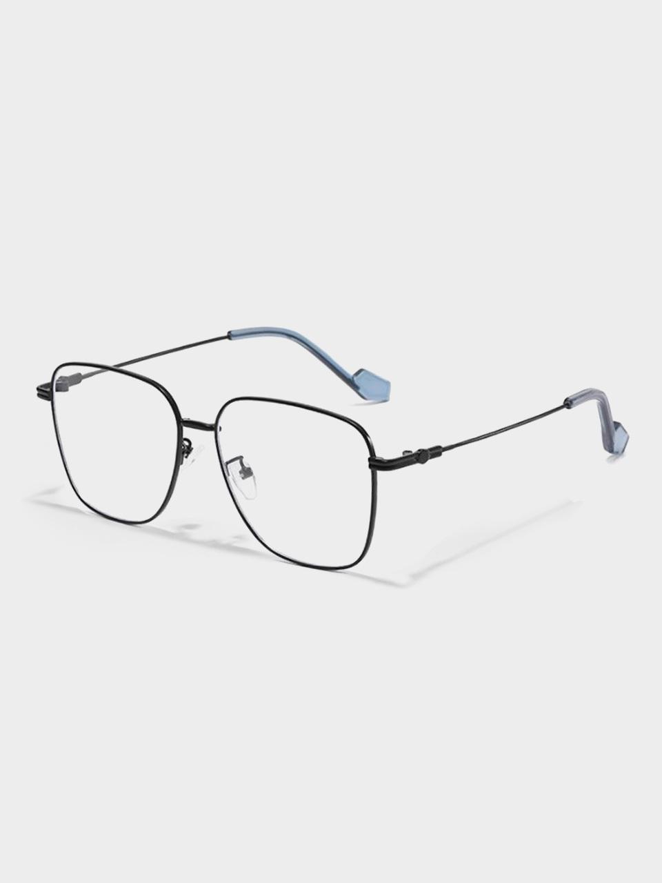 LOOKING4U Neoretro F8038 Oblick Metal Glasses Black BLACK