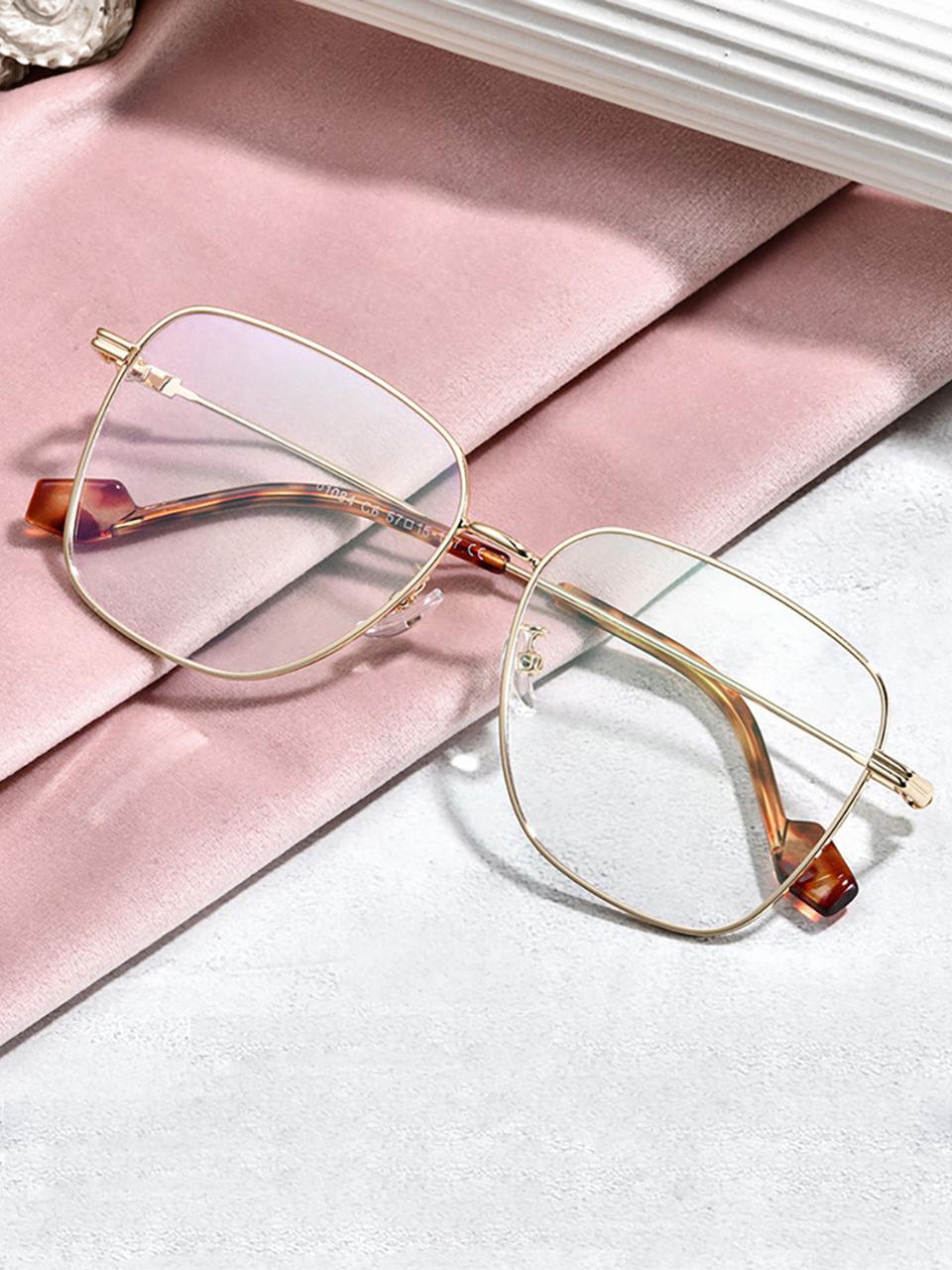 LOOKING4U Neoretro F8038 Oblick Metal Glasses Gold GOLD
