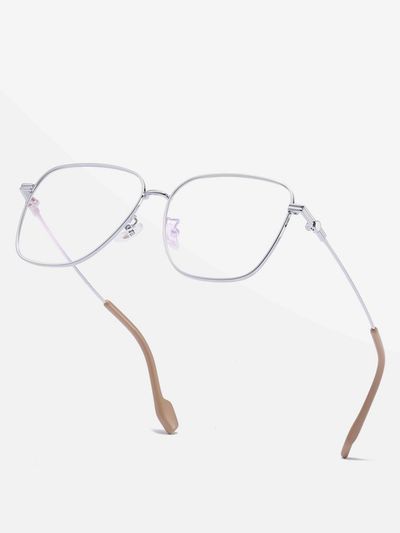 LOOKING4U Neoretro F8038 Oblick Metal Glasses Silver SILVER