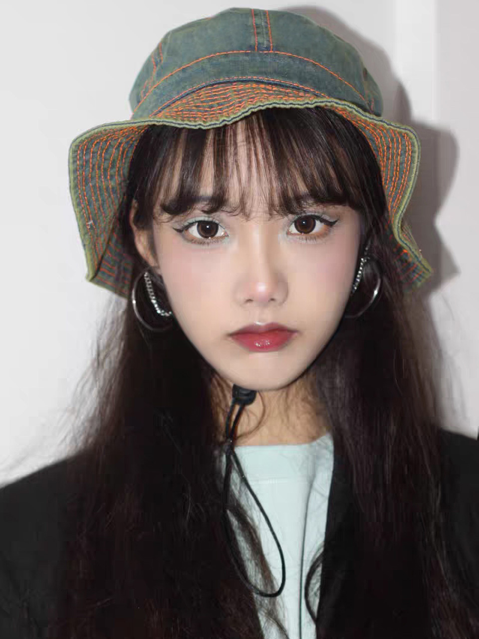 LOOKING4U The Cap Denim Stitch Bucket Hat