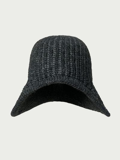 LOOKING4U The Cap Earflap Wire Knitwear Beanie Gray