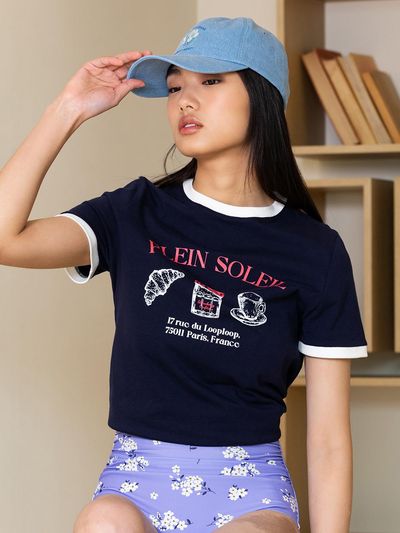 LOOPLOOP Soley Short-Sleeve T-Shirt [Navy]