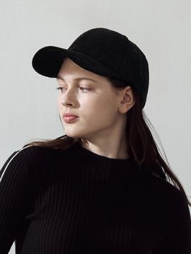 LORDLOAR Corduroy Ball Cap (LBF1UA04MBK1) [BLACK]