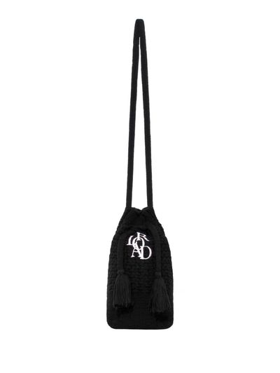 LORDLOAR Drawstring Knit Mini Bag (RCMUB43BK) [BLACK]