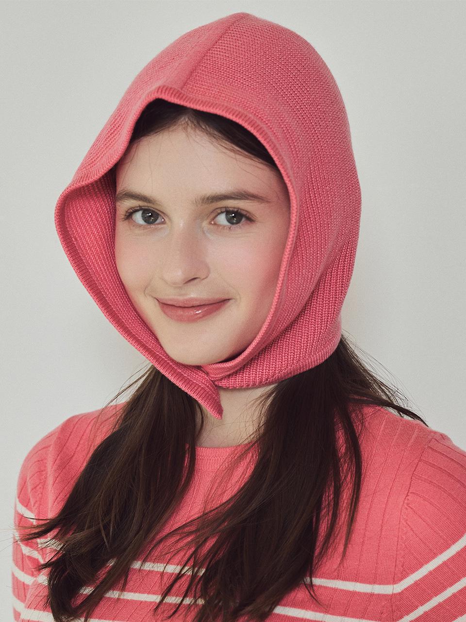 LORDLOAR Knit One-Button Balaclava [Pink] (LDFUA92PK)