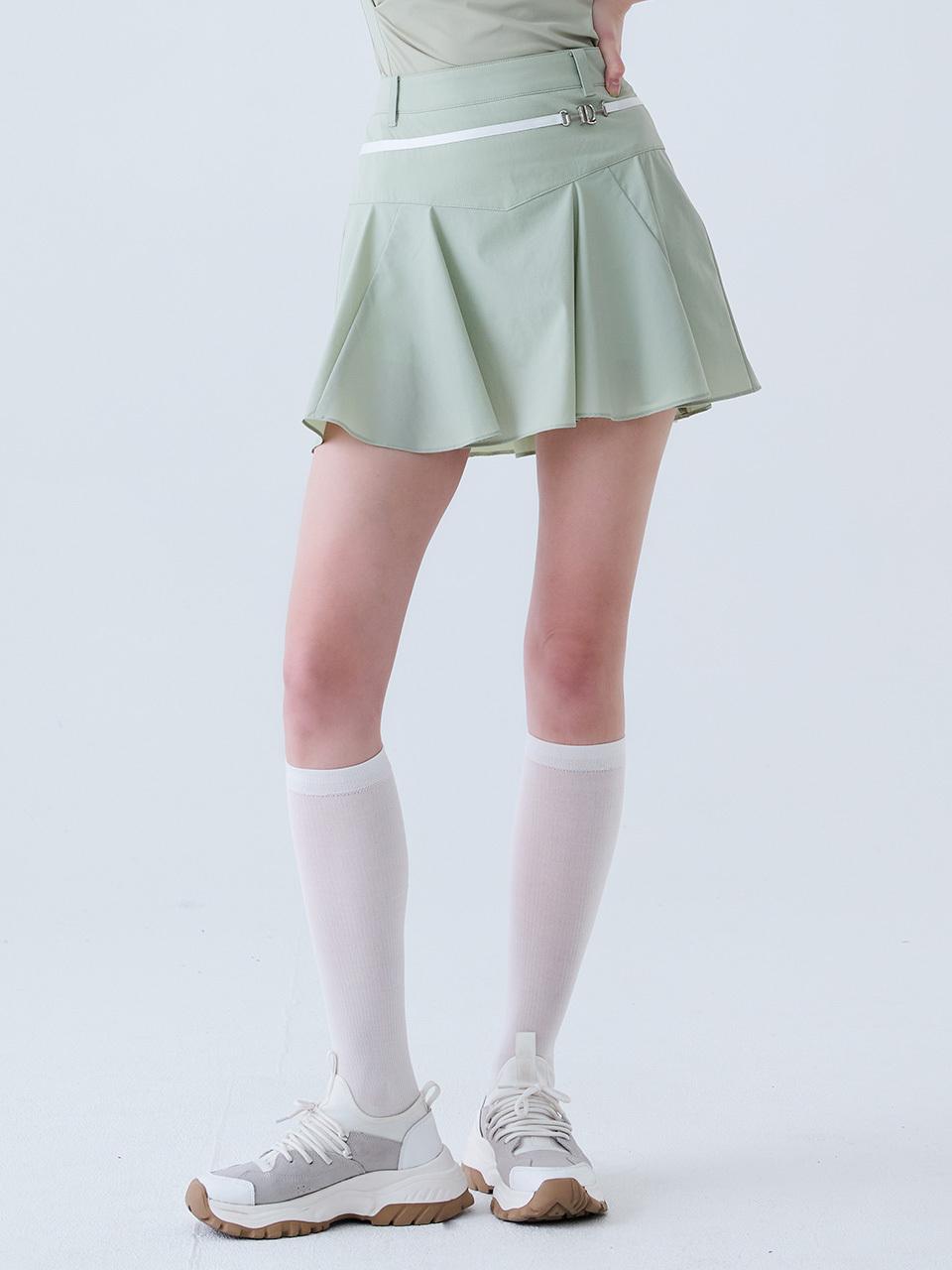 LORDLOAR Metal Logo Flare Skirt Golf (LESSA14LG) [L/GREEN]