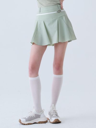 LORDLOAR Metal Logo Flare Skirt Golf (LESSA14LG) [L/GREEN]