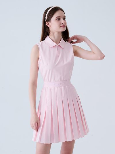 LORDLOAR Princess Pleated Sleeveless Dress (LESNL06LP) [L/PINK]
