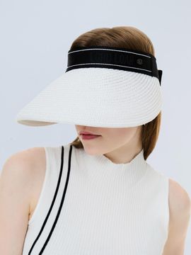 LORDLOAR Raffia Sun Visor Hat [WHITE] (LESUA20WH)