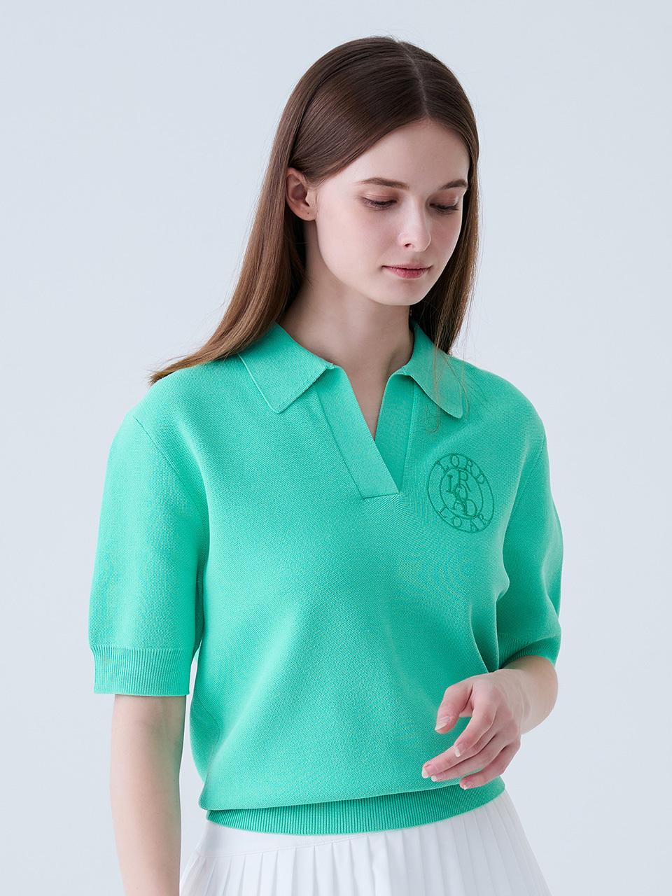 LORDLOAR Signature Collar Short Sleeve Knit Golf [GREEN] (LESKP36GR)