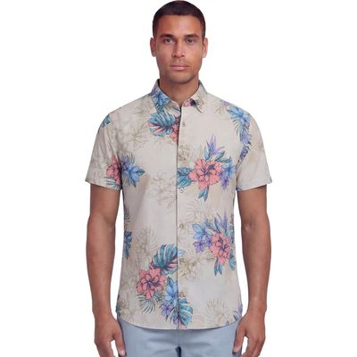 Lords of Harlech Lords of Harlech Exotic Floral Mens Knit Shirt