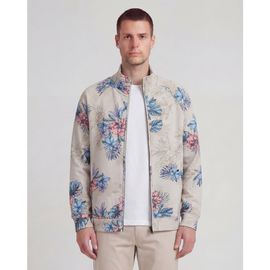Lords of Harlech Lords of Harlech Exotic Floral Mens Printed Zip Jacket