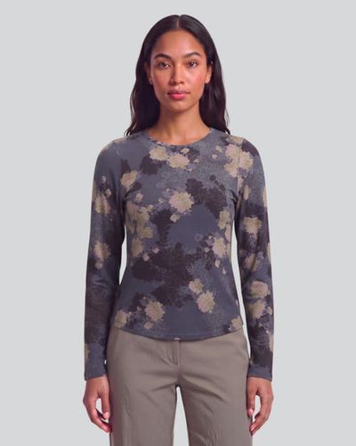 Lords of Harlech Lords of Harlech Lans Floral Womens Lyocell Stretch Crew-neck Top