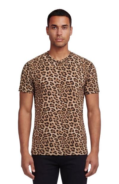 Lords of Harlech Lords of Harlech Leopard Mens Wool Vneck Tee