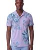 Lords of Harlech Lords of Harlech Mali Floral Lavender Mens Wool Johnny Collar Polo  - 1