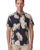 Lords of Harlech Lords of Harlech Monstera Floral Mens Merino Wool Button-up Shirt - 1