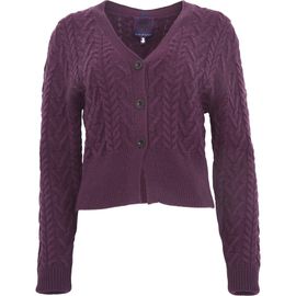 Lords of Harlech Lords of Harlech Samantha Cashmere Blend Cable Knit Cardigan Sweater