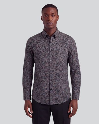 Lords of Harlech Lords of Harlech Stretch Cotton Button Down Collar Shirt