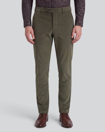 Lords of Harlech Lords of Harlech Stretch Velvet Flat Front Pant