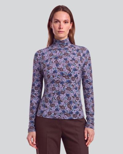 Lords of Harlech Lords of Harlech Ternberg Floral Womens Lyocell Stretch Turtleneck