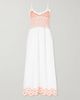LORETTA CAPONI Bianca ruffled emrboidered shirred cotton-poplin midi dress - 1