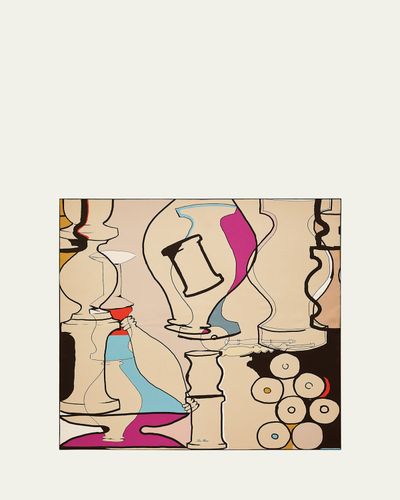 Loro Piana Abstract Bobbin Silk Foulard Scarf
