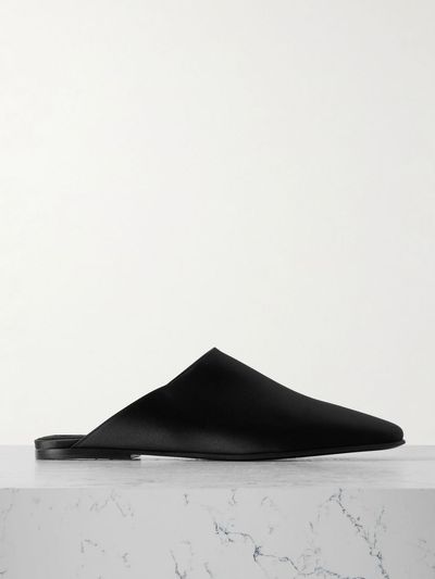 LORO PIANA Alba satin slippers