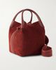 LORO PIANA Bale small leather and canvas-trimmed nubuck bucket bag - 1