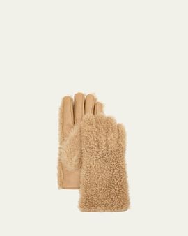 Loro Piana Betsy Shearling Leather Gloves