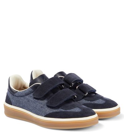 Loro Piana Kids Loro Piana Kids Tennis Walk denim sneakers