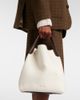 Loro Piana Loro Piana Bale Large leather-trimmed bucket bag - 7