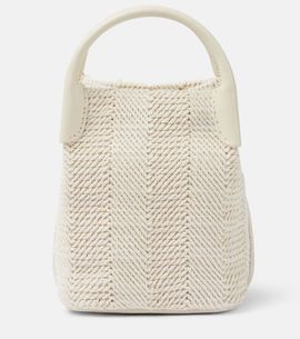 Loro Piana Loro Piana Bale Micro leather-trimmed bucket bag