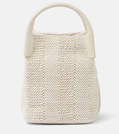 Loro Piana Loro Piana Bale Micro leather-trimmed bucket bag