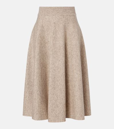 Loro Piana Loro Piana Cashmere, wool, and linen midi skirt