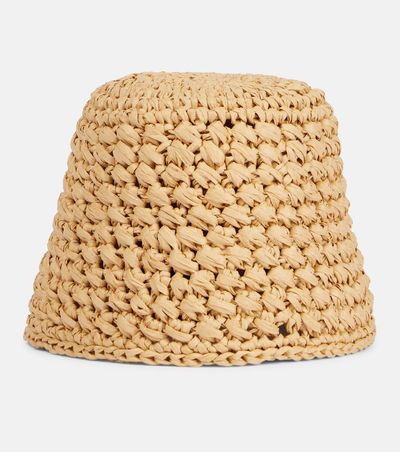 Loro Piana Loro Piana Jasmine raffia bucket hat