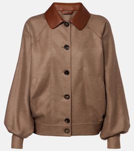 Loro Piana Loro Piana Kiefer cashmere and silk bomber jacket