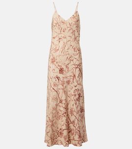 Loro Piana Loro Piana Marian printed silk jacquard midi dress